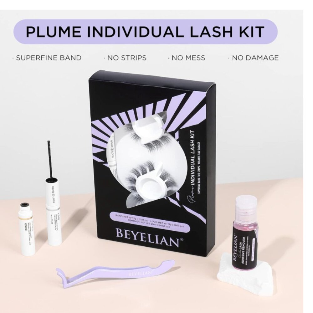 NIB BEYELIAN PLUME INDIVIDUAL LASH KIT 24 EYELASHES